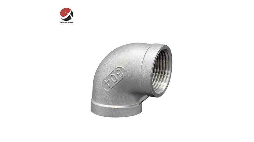 不(bu)鏽鋼鑄(zhù)造90°内螺(luó)紋等徑(jìng)彎頭